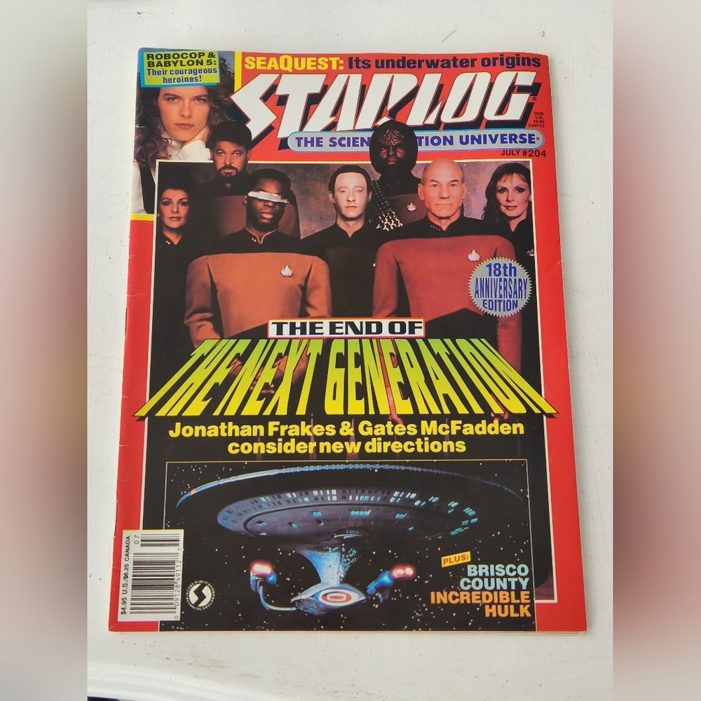Vintafe Starlog Magazine #204 End Of Star Trek The Next Genetation - Star Wars